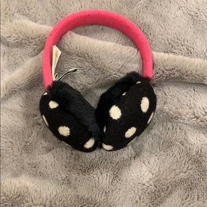 Kate Spade polka dot ear muffs